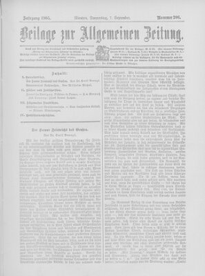 Allgemeine Zeitung Donnerstag 7. September 1905