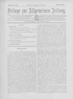 Allgemeine Zeitung Samstag 9. September 1905