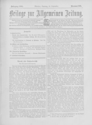 Allgemeine Zeitung Sonntag 10. September 1905