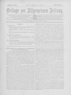 Allgemeine Zeitung Mittwoch 13. September 1905