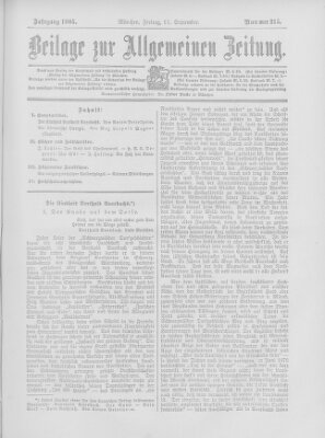 Allgemeine Zeitung Freitag 15. September 1905