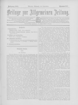 Allgemeine Zeitung Mittwoch 20. September 1905