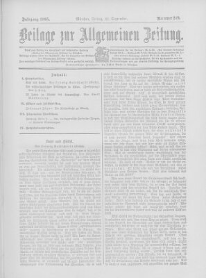 Allgemeine Zeitung Freitag 22. September 1905