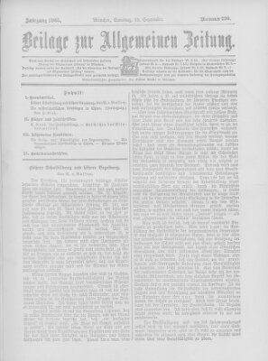 Allgemeine Zeitung Samstag 23. September 1905