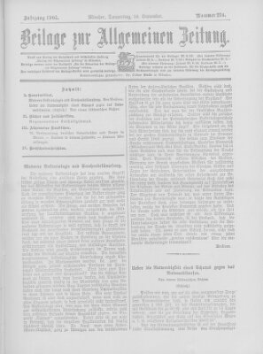 Allgemeine Zeitung Donnerstag 28. September 1905