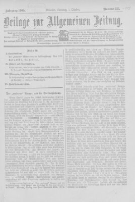 Allgemeine Zeitung Sonntag 1. Oktober 1905