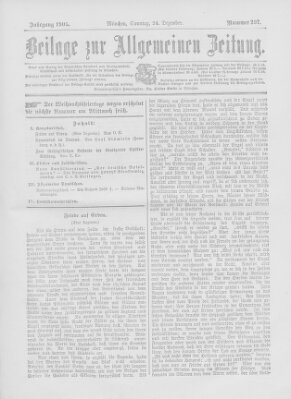 Allgemeine Zeitung Sonntag 24. Dezember 1905