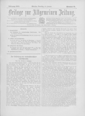 Allgemeine Zeitung Samstag 13. Januar 1906