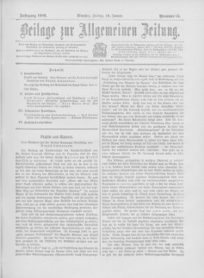 Allgemeine Zeitung Freitag 19. Januar 1906