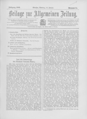 Allgemeine Zeitung Dienstag 30. Januar 1906