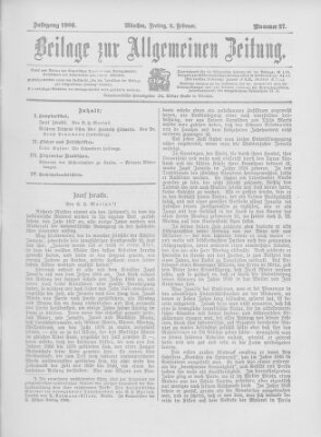 Allgemeine Zeitung Freitag 2. Februar 1906