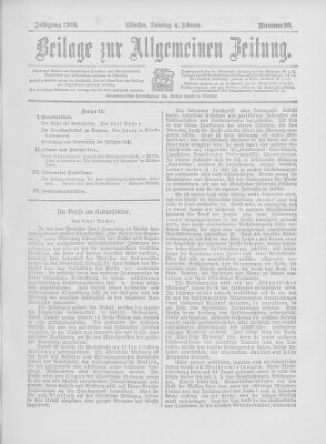 Allgemeine Zeitung Sonntag 4. Februar 1906