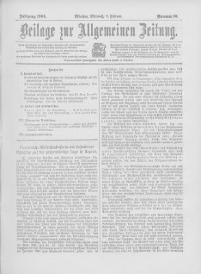 Allgemeine Zeitung Mittwoch 7. Februar 1906