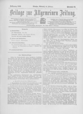 Allgemeine Zeitung Mittwoch 21. Februar 1906