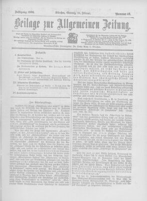 Allgemeine Zeitung Sonntag 25. Februar 1906