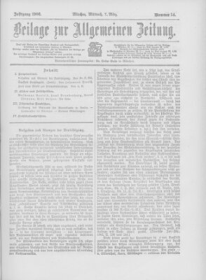 Allgemeine Zeitung Mittwoch 7. März 1906