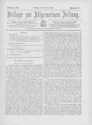 Allgemeine Zeitung Samstag 17. März 1906