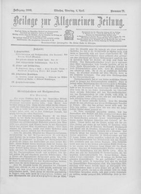 Allgemeine Zeitung Dienstag 3. April 1906