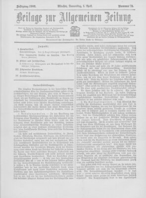 Allgemeine Zeitung Donnerstag 5. April 1906