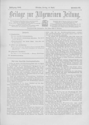 Allgemeine Zeitung Freitag 13. April 1906