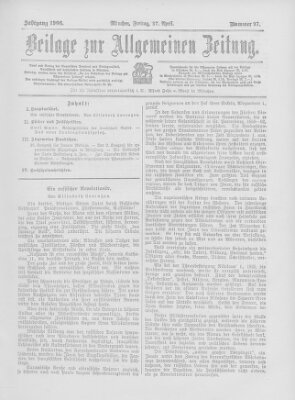 Allgemeine Zeitung Freitag 27. April 1906