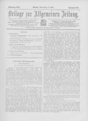 Allgemeine Zeitung Donnerstag 10. Mai 1906