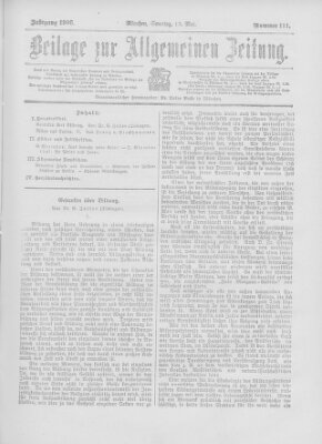 Allgemeine Zeitung Sonntag 13. Mai 1906