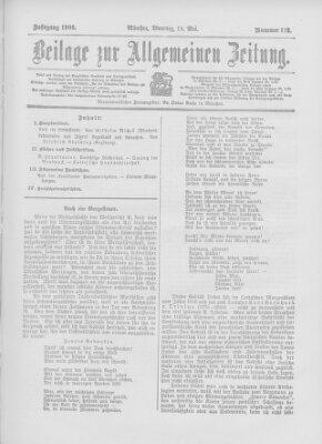 Allgemeine Zeitung Dienstag 15. Mai 1906