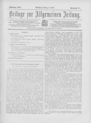 Allgemeine Zeitung Freitag 18. Mai 1906