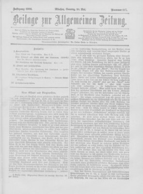 Allgemeine Zeitung Sonntag 20. Mai 1906