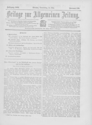 Allgemeine Zeitung Donnerstag 24. Mai 1906