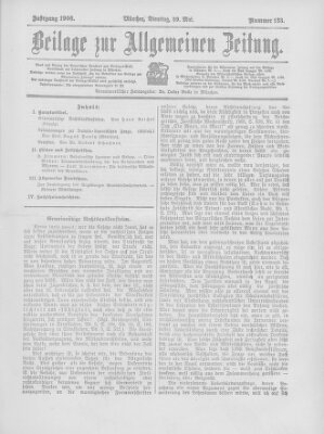 Allgemeine Zeitung Dienstag 29. Mai 1906