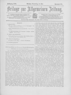 Allgemeine Zeitung Donnerstag 31. Mai 1906