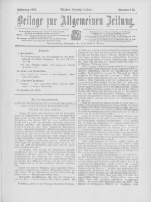 Allgemeine Zeitung Samstag 9. Juni 1906