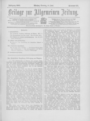 Allgemeine Zeitung Samstag 16. Juni 1906