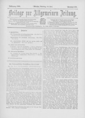 Allgemeine Zeitung Dienstag 19. Juni 1906