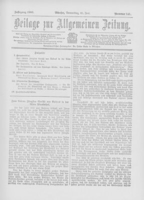 Allgemeine Zeitung Donnerstag 21. Juni 1906