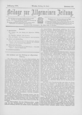 Allgemeine Zeitung Freitag 22. Juni 1906
