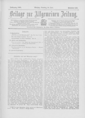 Allgemeine Zeitung Samstag 23. Juni 1906