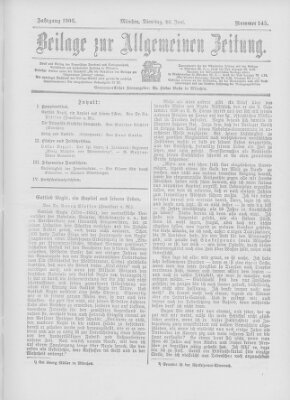 Allgemeine Zeitung Dienstag 26. Juni 1906