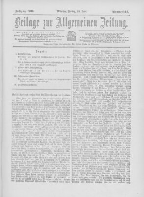 Allgemeine Zeitung Freitag 29. Juni 1906