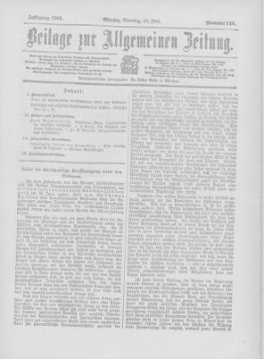 Allgemeine Zeitung Samstag 30. Juni 1906