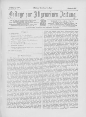 Allgemeine Zeitung Samstag 14. Juli 1906