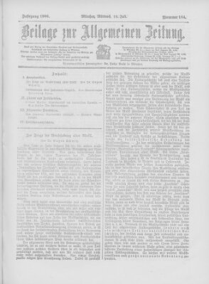 Allgemeine Zeitung Mittwoch 18. Juli 1906