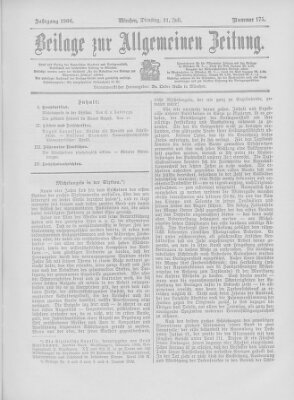 Allgemeine Zeitung Dienstag 31. Juli 1906