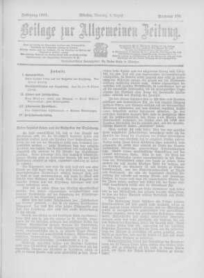 Allgemeine Zeitung Sonntag 5. August 1906