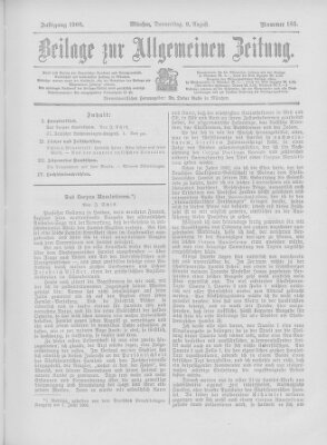 Allgemeine Zeitung Donnerstag 9. August 1906