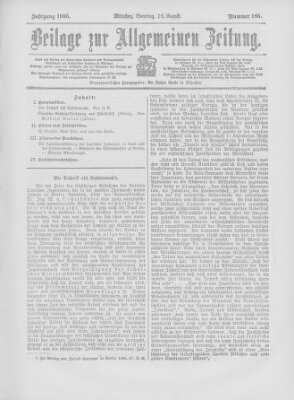 Allgemeine Zeitung Sonntag 12. August 1906