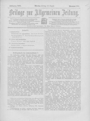 Allgemeine Zeitung Freitag 17. August 1906