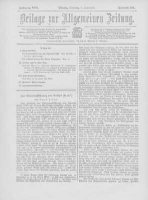 Allgemeine Zeitung Samstag 1. September 1906